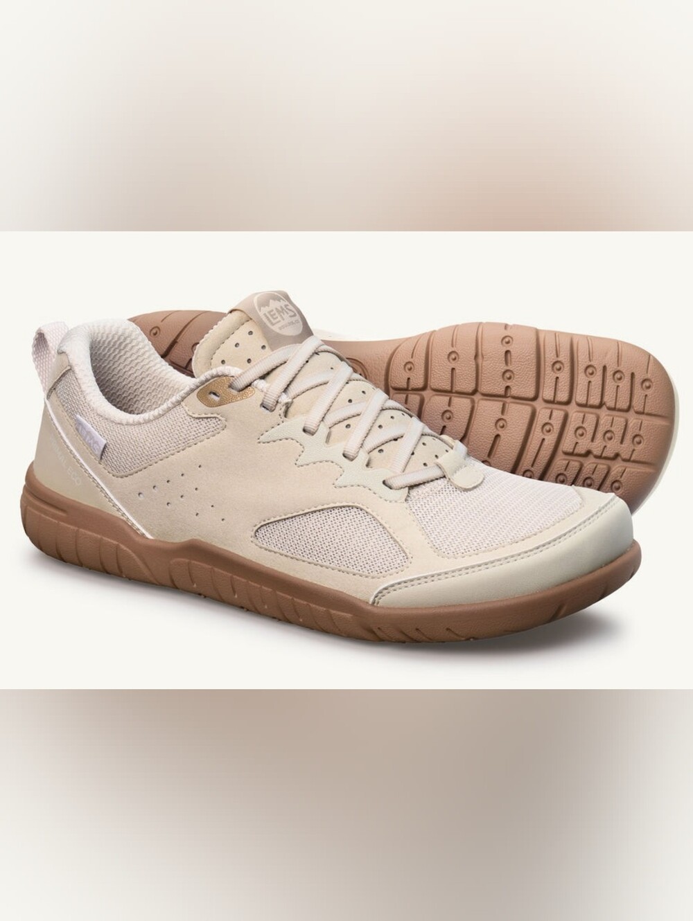 Lems Men's Primal Eco Lightweight Barefoot Shoes - Fossil - Size 6 - Light Beige
